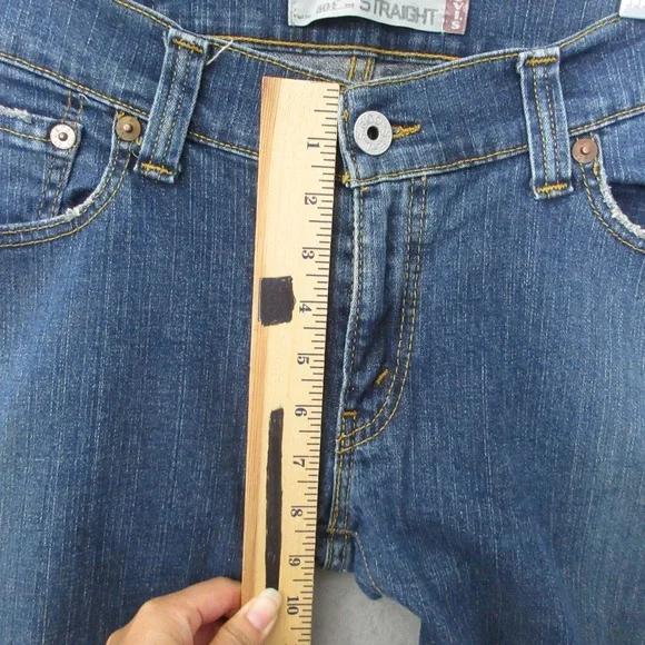 Levis Jeans 13 Slouch Straight Low Rise Y2K Distressed Grunge Edgy 90s Vintage - Picture 9 of 12